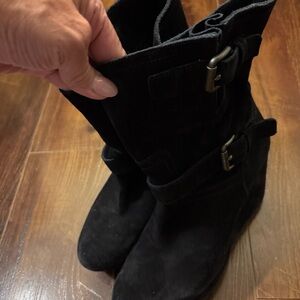 Prada Black Ankle Boots with Buckle Detail